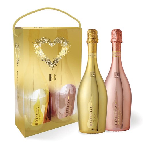 Twin Bottega Gold and Rose Gold Gift Box 75cl - Perfect Gift